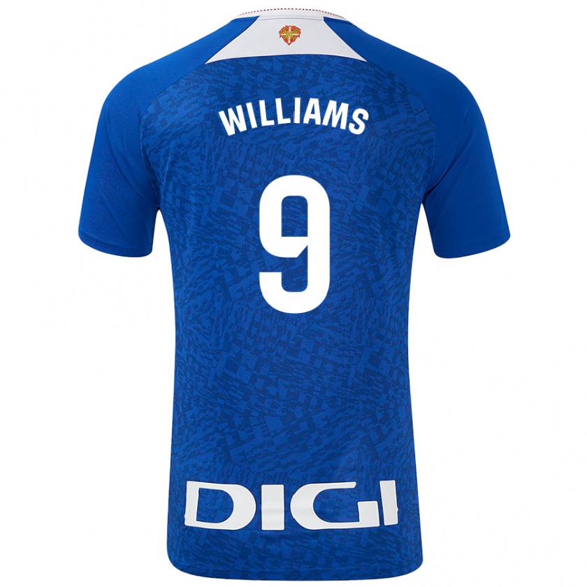 Kandiny Niño Camiseta Iñaki Williams #9 Azul Real 2ª Equipación 2024/25 La Camisa Chile