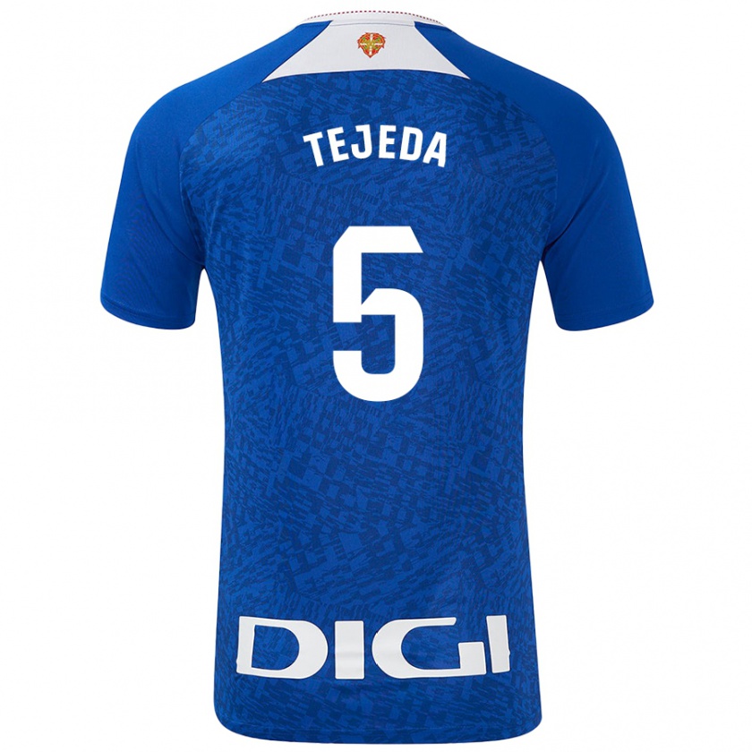 Kandiny Niño Camiseta Diego Tejeda #5 Azul Real 2ª Equipación 2024/25 La Camisa Chile