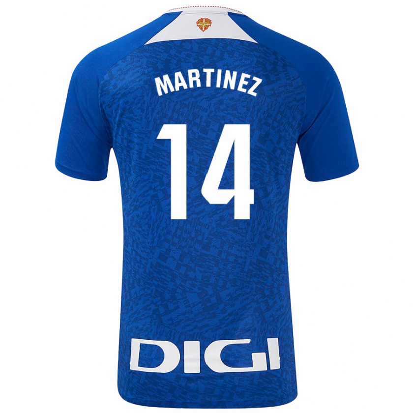 Kandiny Niño Camiseta Pablo Martínez #14 Azul Real 2ª Equipación 2024/25 La Camisa Chile