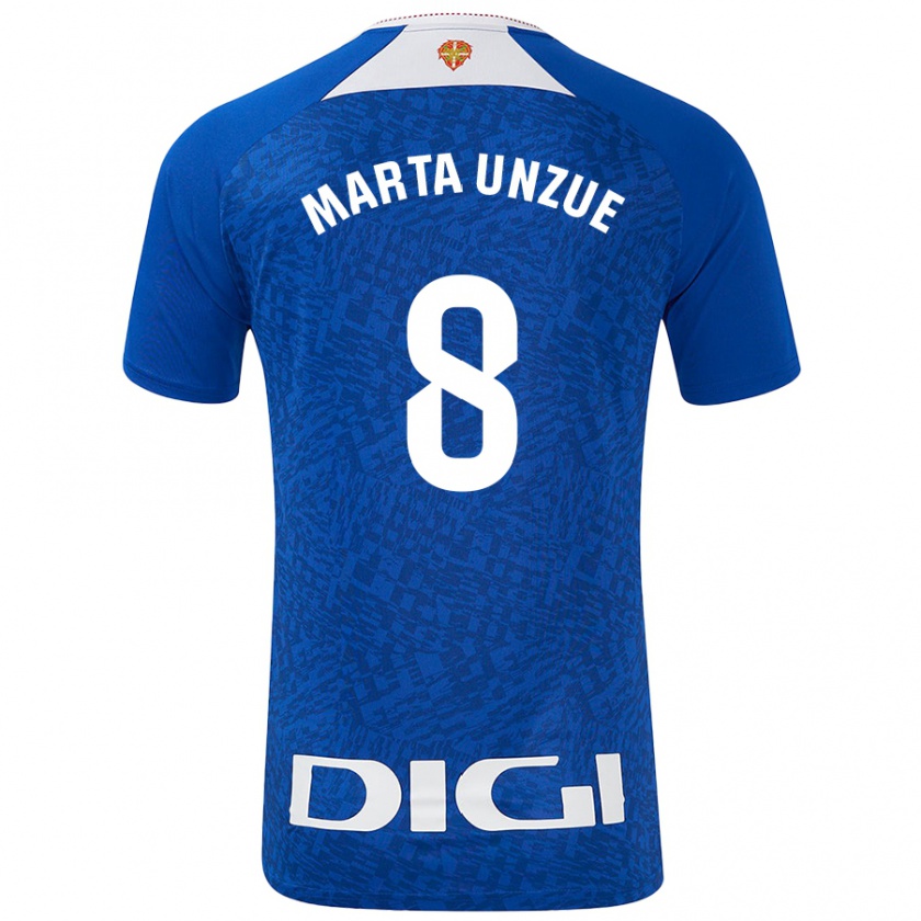 Kandiny Niño Camiseta Marta Unzué Urdániz #8 Azul Real 2ª Equipación 2024/25 La Camisa Chile