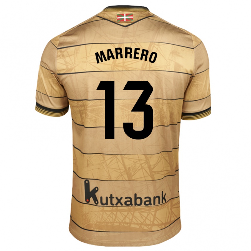 Kandiny Niño Camiseta Unai Marrero #13 Marrón 2ª Equipación 2024/25 La Camisa Chile