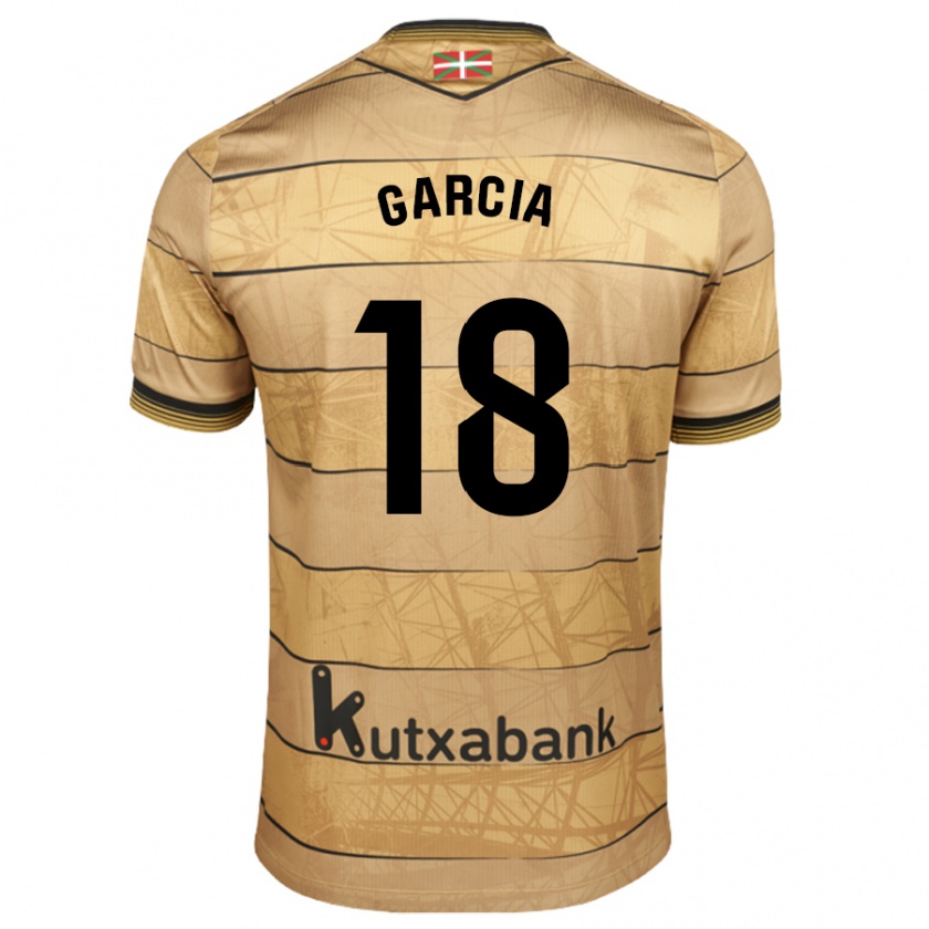 Kandiny Niño Camiseta Eder García #18 Marrón 2ª Equipación 2024/25 La Camisa Chile