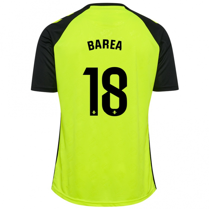 Kandiny Niño Camiseta Ismael Barea #18 Amarillo Fluorescente Negro 2ª Equipación 2024/25 La Camisa Chile