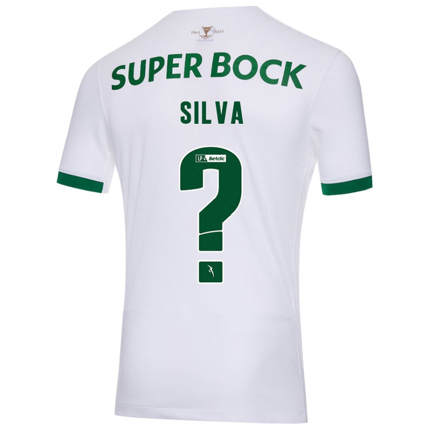 Kandiny Niño Camiseta Francisco Silva #0 Blanco Verde 2ª Equipación 2024/25 La Camisa Chile