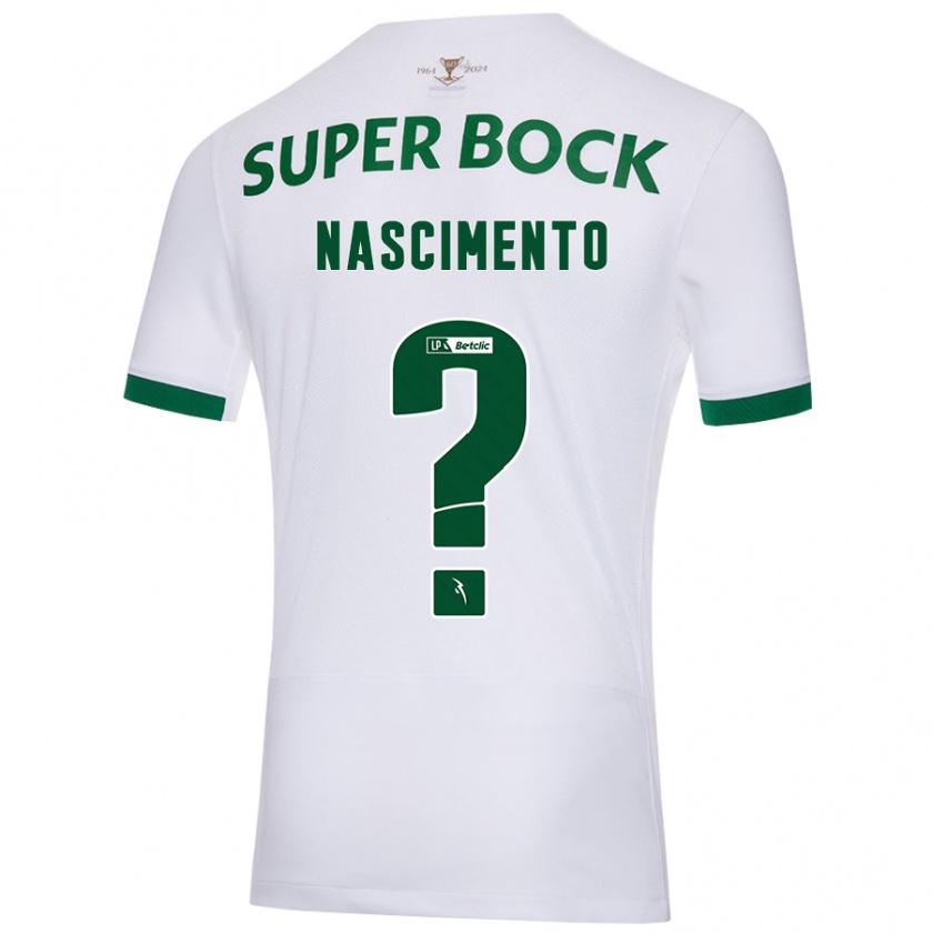 Kandiny Niño Camiseta Sandro Nascimento #0 Blanco Verde 2ª Equipación 2024/25 La Camisa Chile