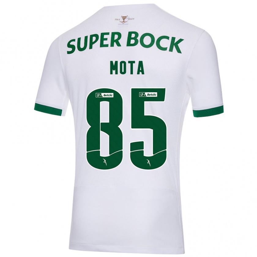 Kandiny Niño Camiseta Rafael Mota #85 Blanco Verde 2ª Equipación 2024/25 La Camisa Chile