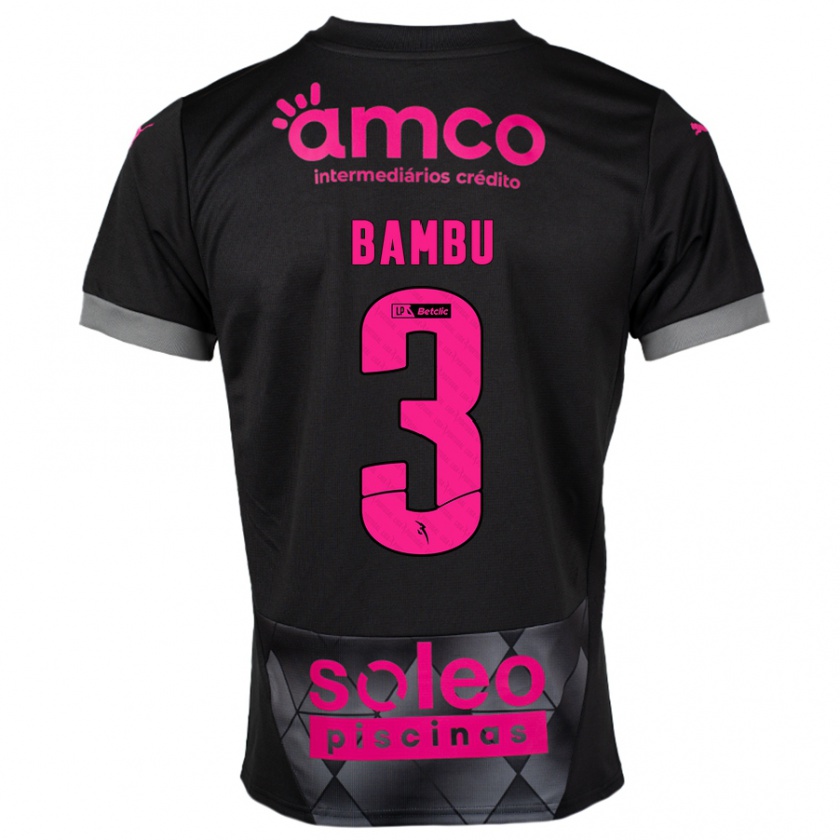 Kandiny Niño Camiseta Robson Bambu #3 Negro Rosa 2ª Equipación 2024/25 La Camisa Chile