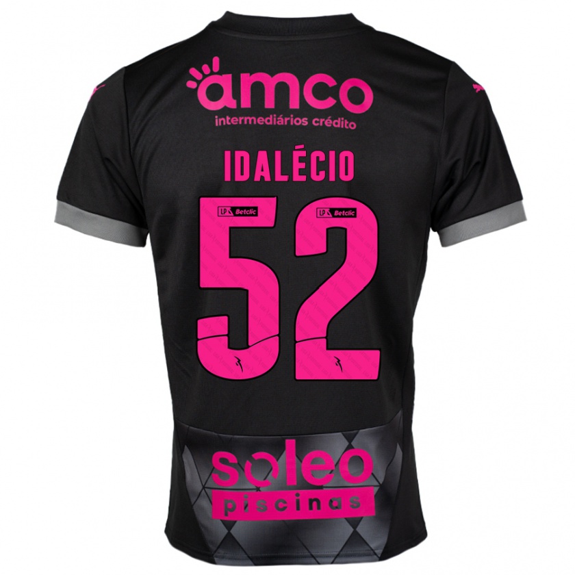 Kandiny Niño Camiseta Idalécio #52 Negro Rosa 2ª Equipación 2024/25 La Camisa Chile