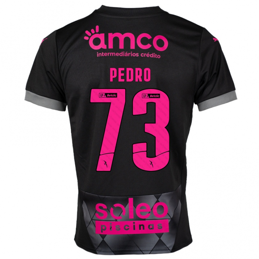 Kandiny Niño Camiseta Zé Pedro #73 Negro Rosa 2ª Equipación 2024/25 La Camisa Chile