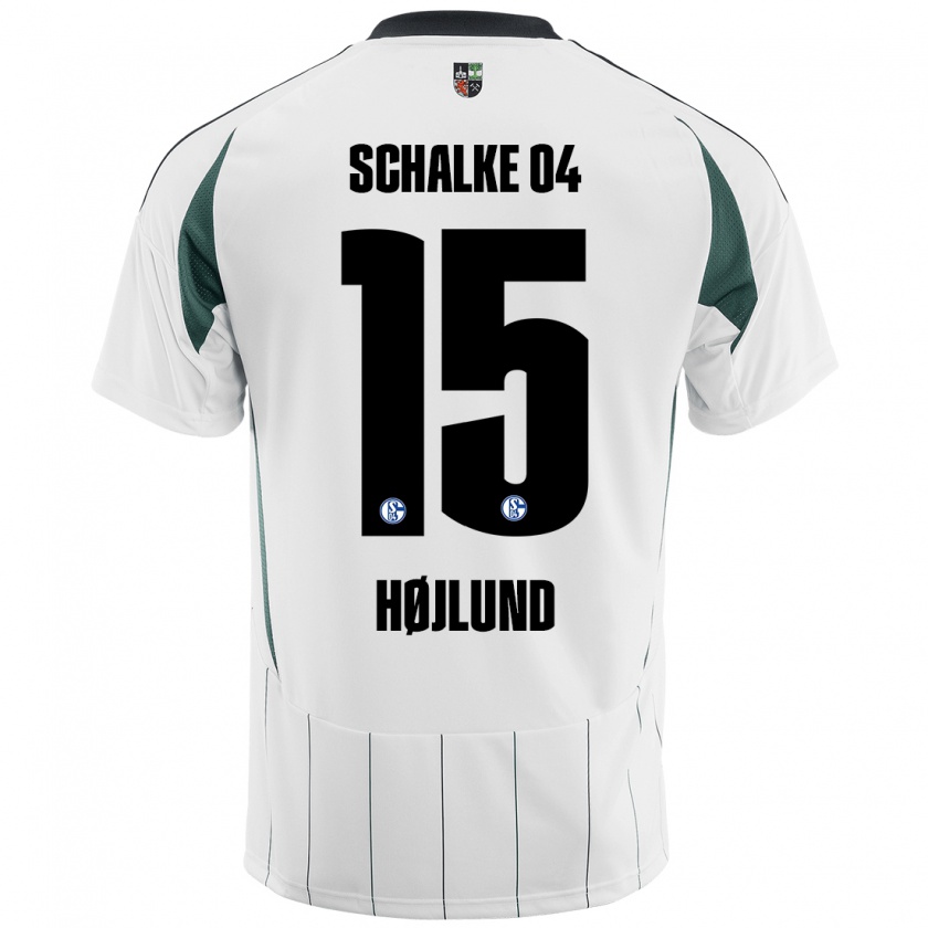 Kandiny Niño Camiseta Emil Højlund #15 Blanco Verde 2ª Equipación 2024/25 La Camisa Chile