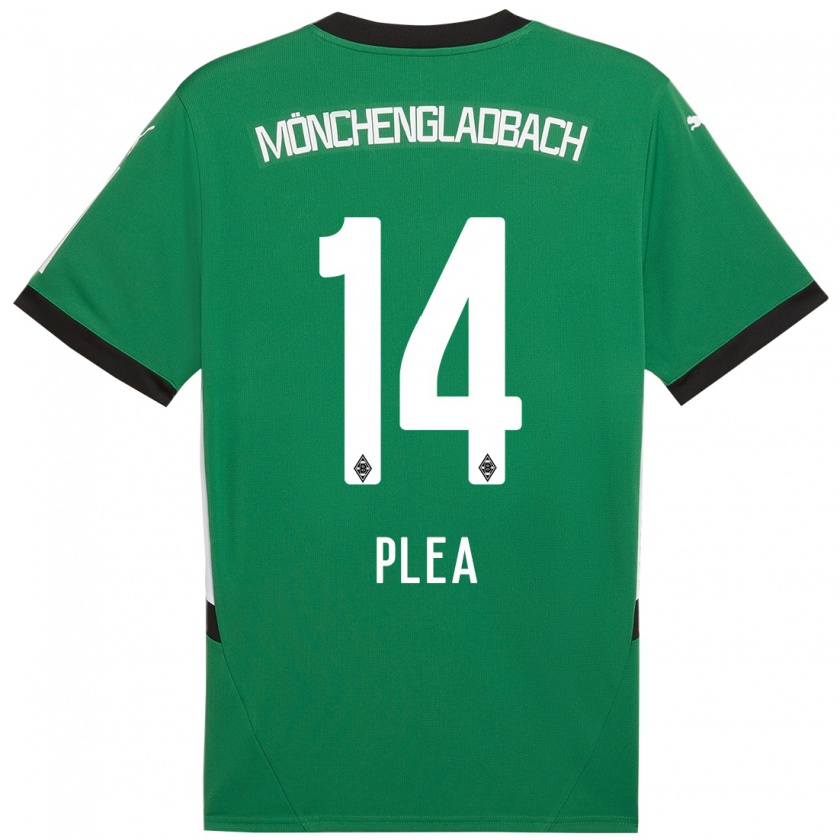 Kandiny Niño Camiseta Alassane Plea #14 Verde Blanco 2ª Equipación 2024/25 La Camisa Chile