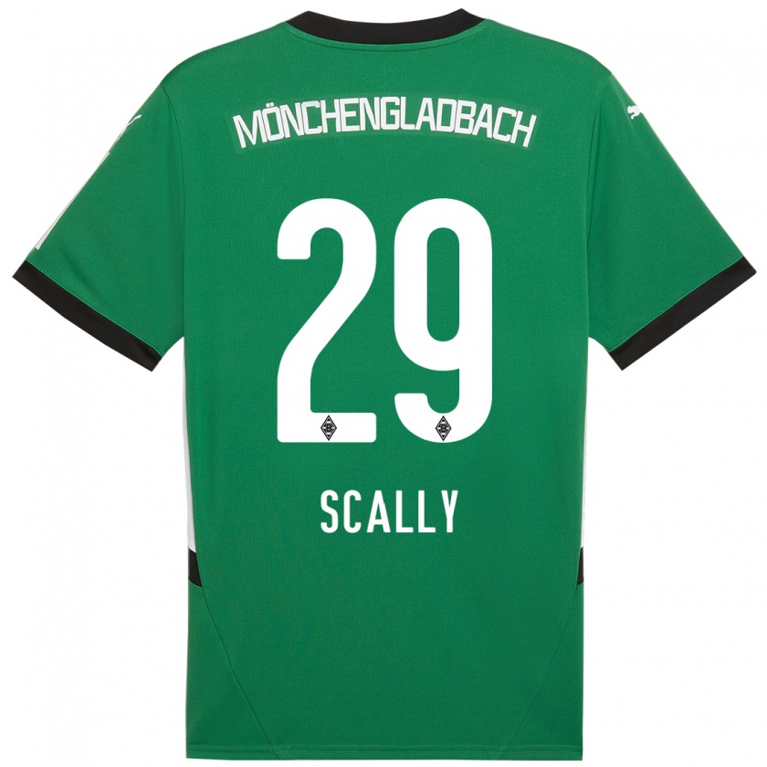 Kandiny Niño Camiseta Joe Scally #29 Verde Blanco 2ª Equipación 2024/25 La Camisa Chile