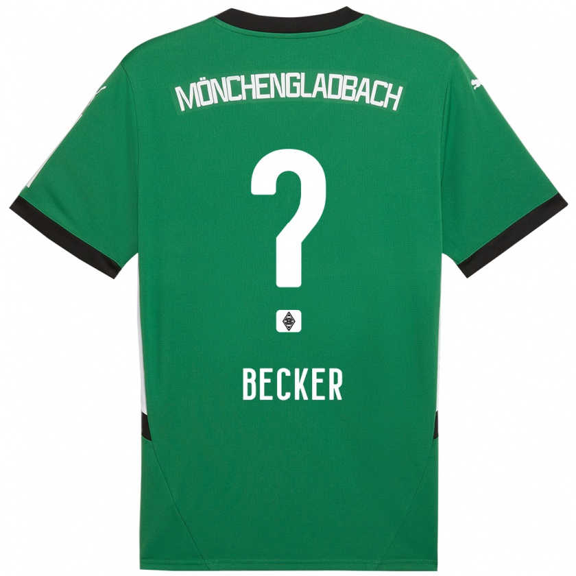 Kandiny Niño Camiseta Benjamin Becker #0 Verde Blanco 2ª Equipación 2024/25 La Camisa Chile