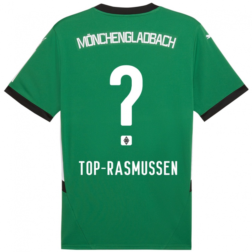 Kandiny Niño Camiseta Tristan Top-Rasmussen #0 Verde Blanco 2ª Equipación 2024/25 La Camisa Chile