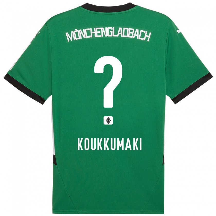 Kandiny Niño Camiseta Taavi Koukkumäki #0 Verde Blanco 2ª Equipación 2024/25 La Camisa Chile