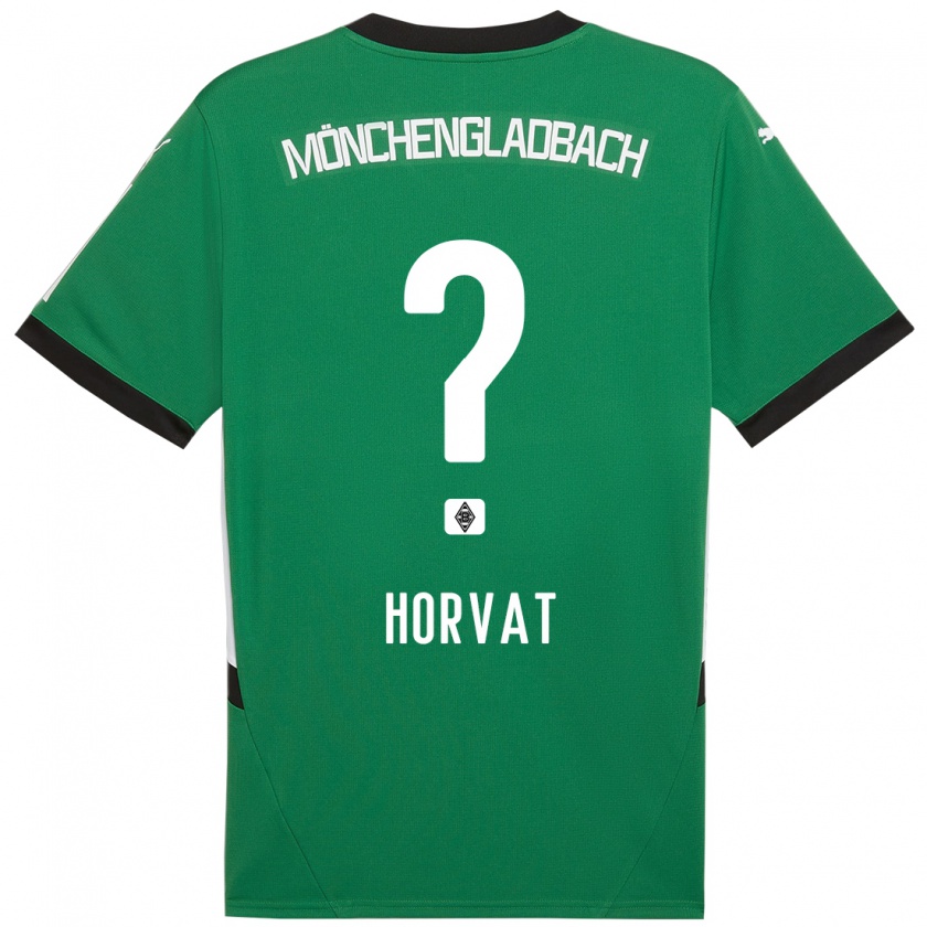 Kandiny Niño Camiseta Niko Horvat #0 Verde Blanco 2ª Equipación 2024/25 La Camisa Chile