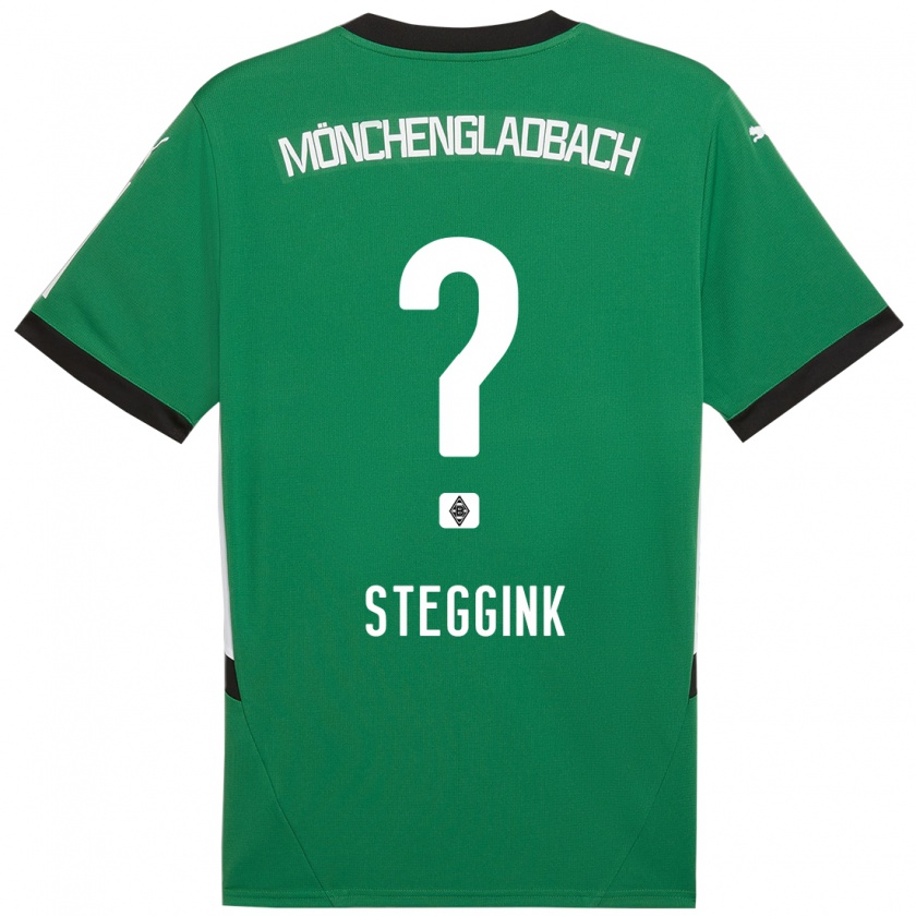 Kandiny Niño Camiseta Lennart Steggink #0 Verde Blanco 2ª Equipación 2024/25 La Camisa Chile