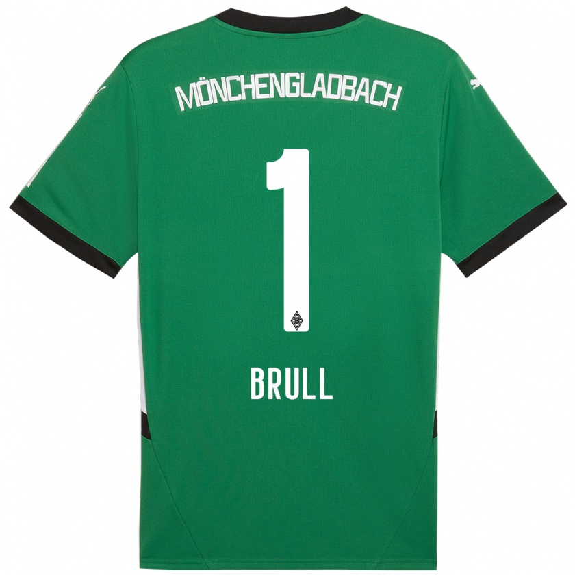 Kandiny Niño Camiseta Maximilian Brüll #1 Verde Blanco 2ª Equipación 2024/25 La Camisa Chile