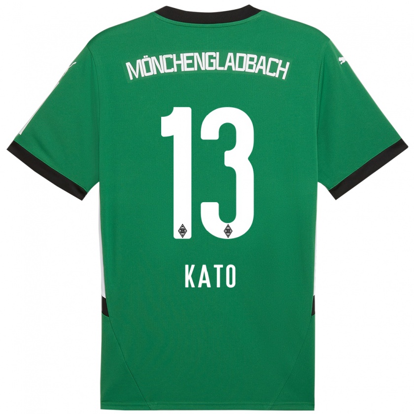 Kandiny Niño Camiseta Mizuho Kato #13 Verde Blanco 2ª Equipación 2024/25 La Camisa Chile