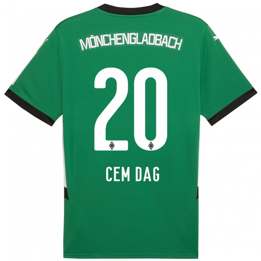 Kandiny Niño Camiseta Cem Dag #20 Verde Blanco 2ª Equipación 2024/25 La Camisa Chile