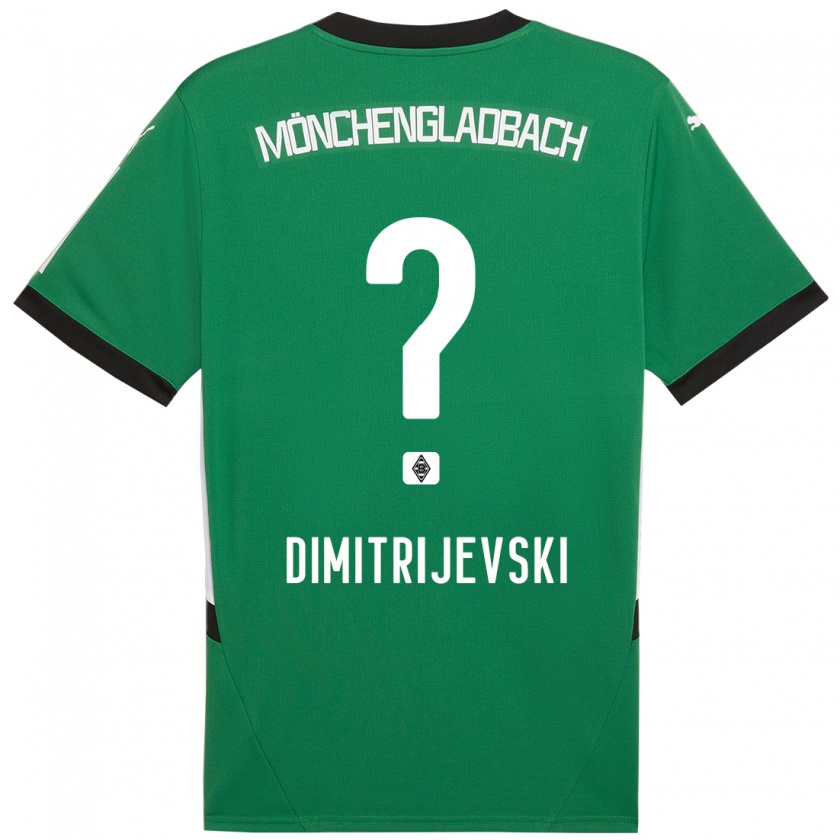 Kandiny Niño Camiseta Maximilian Dimitrijevski #0 Verde Blanco 2ª Equipación 2024/25 La Camisa Chile