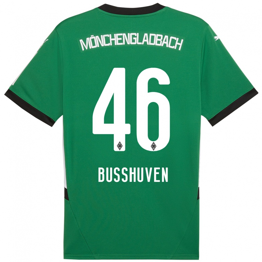 Kandiny Niño Camiseta Alina Busshuven #46 Verde Blanco 2ª Equipación 2024/25 La Camisa Chile