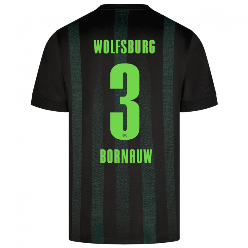 Kandiny Niño Camiseta Sebastiaan Bornauw #3 Verde Oscuro 2ª Equipación 2024/25 La Camisa Chile