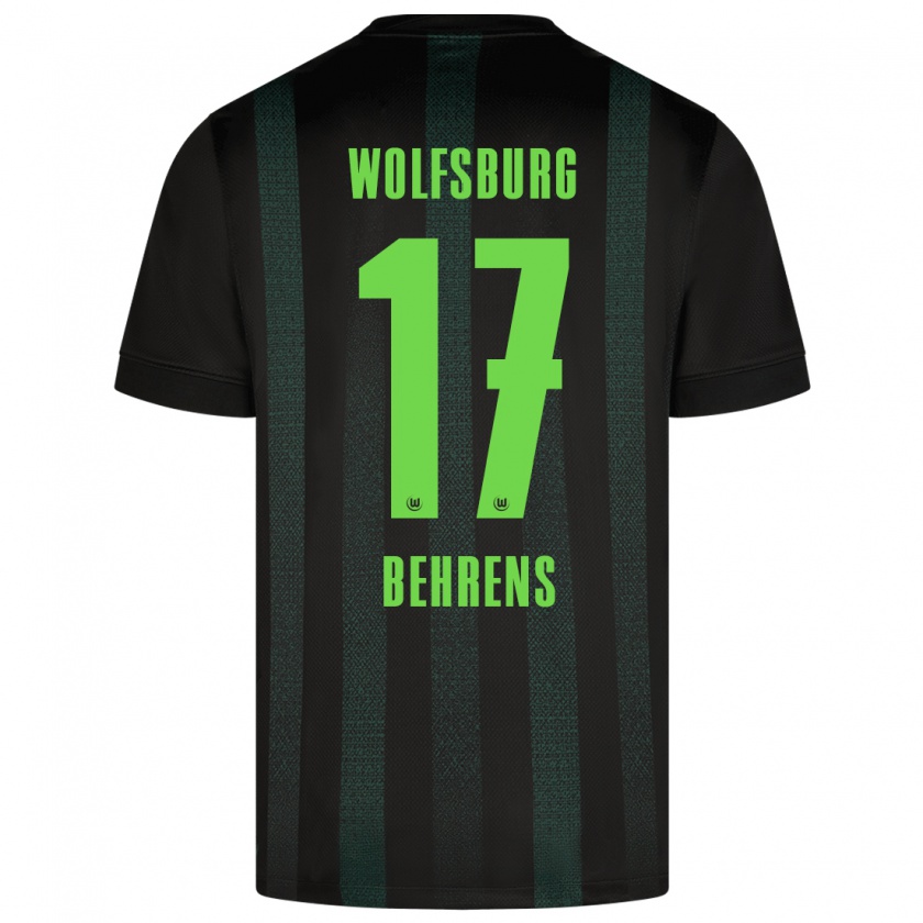 Kandiny Niño Camiseta Kevin Behrens #17 Verde Oscuro 2ª Equipación 2024/25 La Camisa Chile