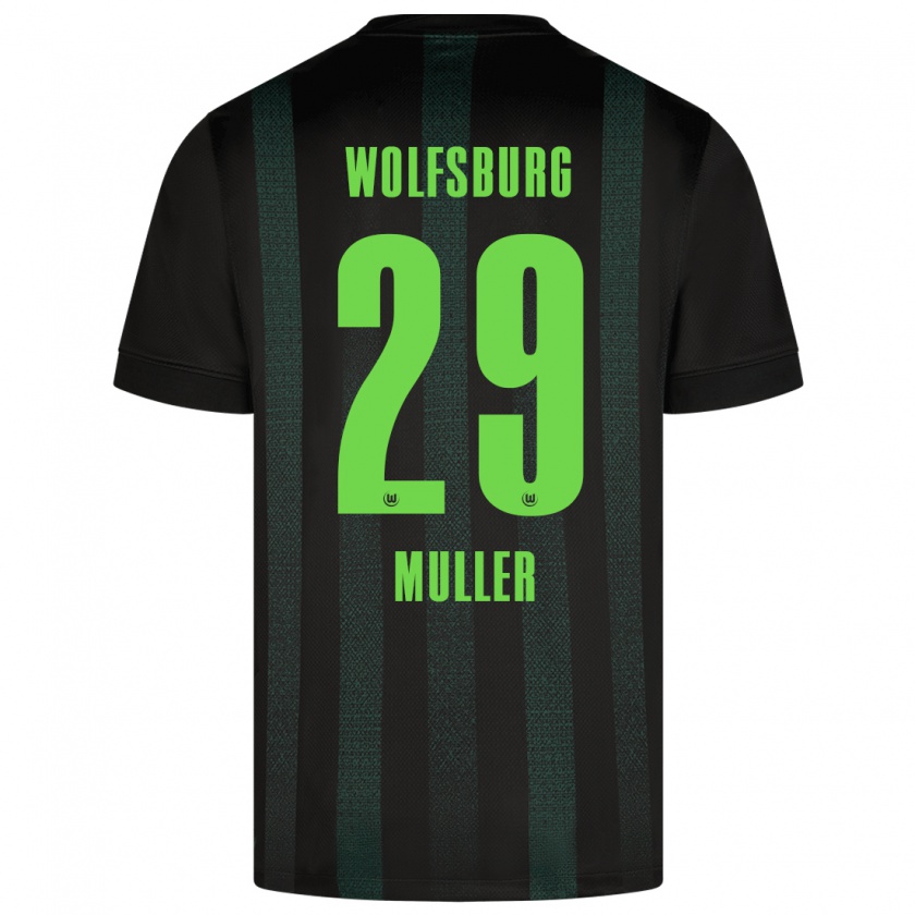 Kandiny Niño Camiseta Marius Müller #29 Verde Oscuro 2ª Equipación 2024/25 La Camisa Chile