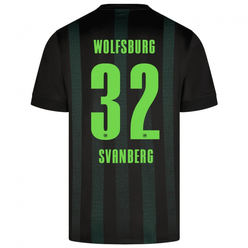 Kandiny Niño Camiseta Mattias Svanberg #32 Verde Oscuro 2ª Equipación 2024/25 La Camisa Chile