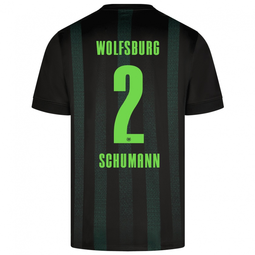 Kandiny Niño Camiseta Anton Schumann #2 Verde Oscuro 2ª Equipación 2024/25 La Camisa Chile