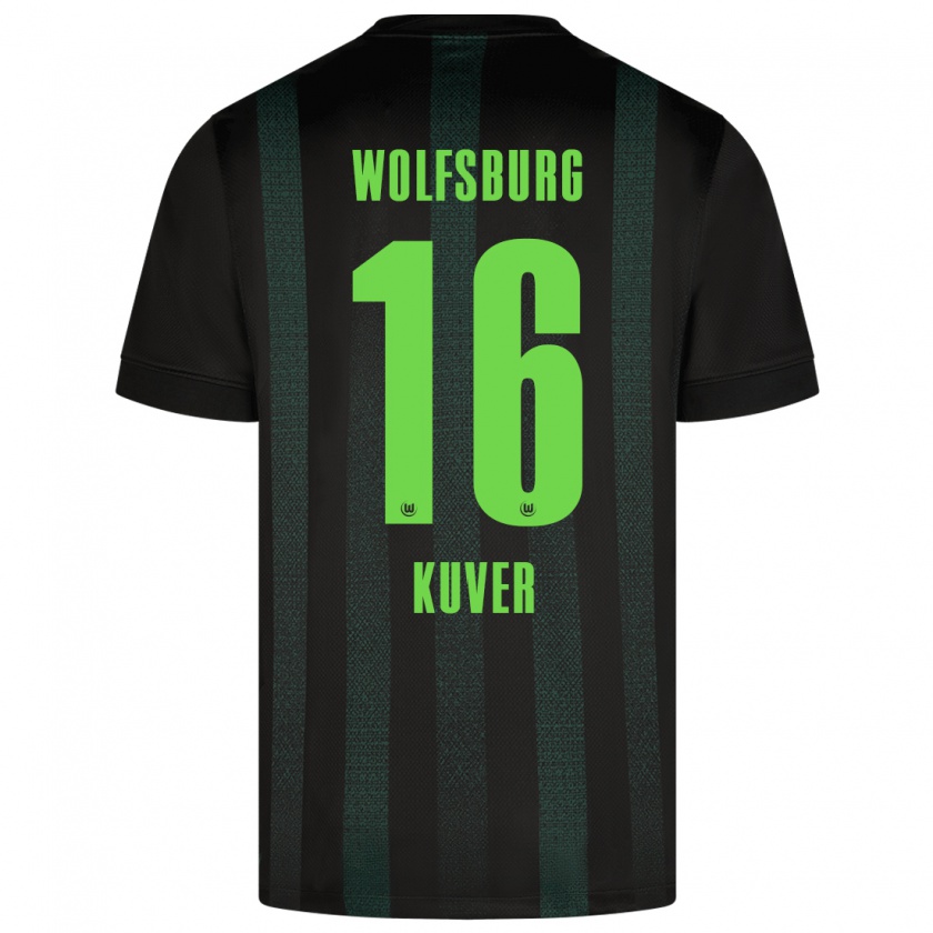 Kandiny Niño Camiseta Camilla Küver #16 Verde Oscuro 2ª Equipación 2024/25 La Camisa Chile