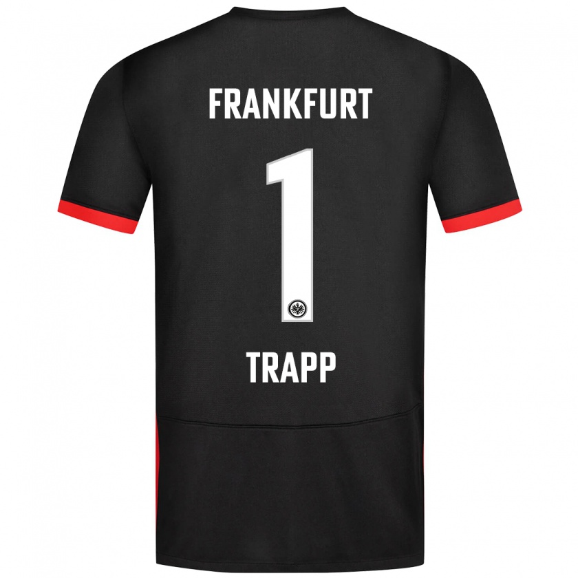 Kandiny Niño Camiseta Kevin Trapp #1 Negro 2ª Equipación 2024/25 La Camisa Chile