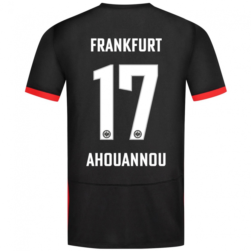 Kandiny Niño Camiseta Yannis Ahouannou #17 Negro 2ª Equipación 2024/25 La Camisa Chile