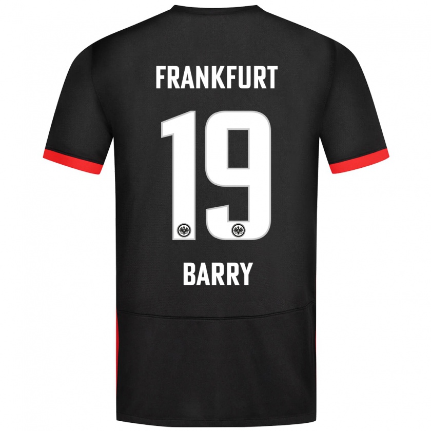 Kandiny Niño Camiseta Jasha Barry #19 Negro 2ª Equipación 2024/25 La Camisa Chile