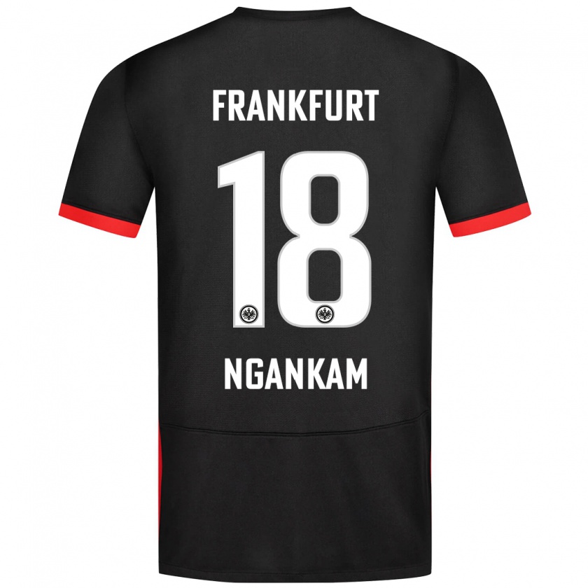 Kandiny Niño Camiseta Jessic Ngankam #18 Negro 2ª Equipación 2024/25 La Camisa Chile