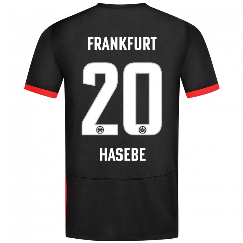 Kandiny Niño Camiseta Makoto Hasebe #20 Negro 2ª Equipación 2024/25 La Camisa Chile