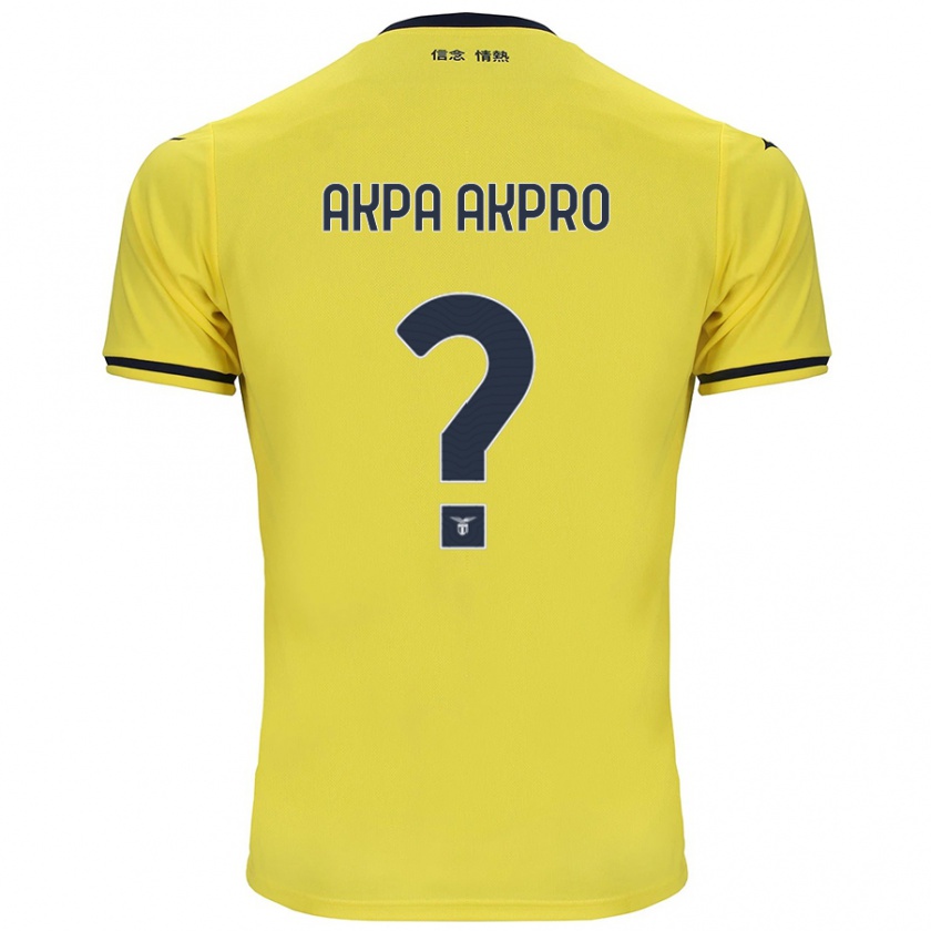 Kandiny Niño Camiseta Jean-Daniel Akpa Akpro #0 Amarillo 2ª Equipación 2024/25 La Camisa Chile