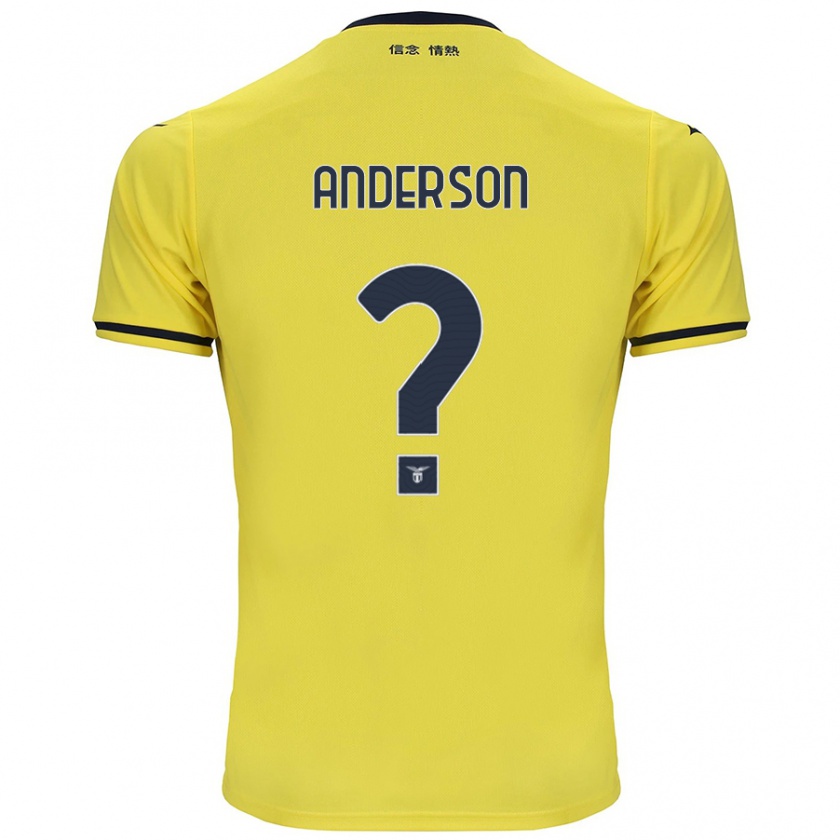 Kandiny Niño Camiseta André Anderson #0 Amarillo 2ª Equipación 2024/25 La Camisa Chile