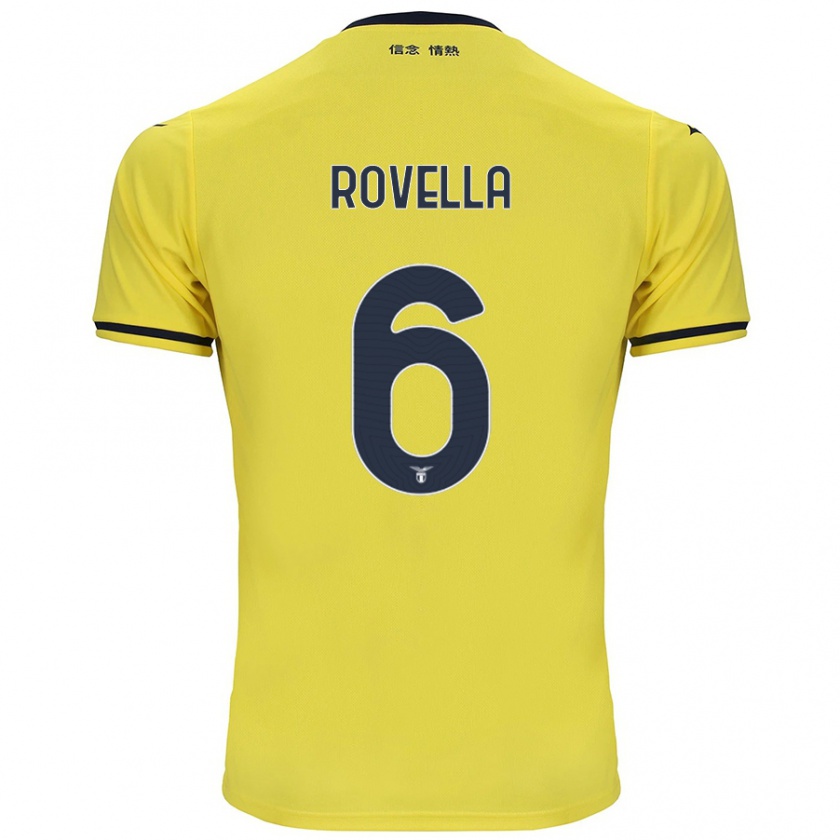 Kandiny Niño Camiseta Nicolò Rovella #6 Amarillo 2ª Equipación 2024/25 La Camisa Chile