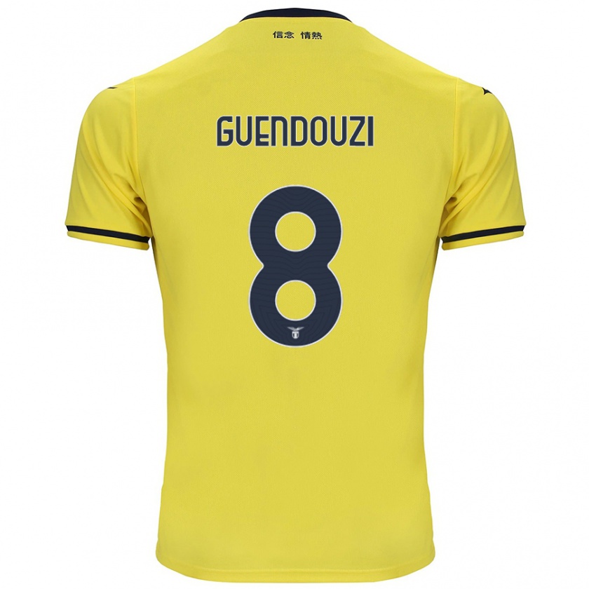 Kandiny Niño Camiseta Mattéo Guendouzi #8 Amarillo 2ª Equipación 2024/25 La Camisa Chile