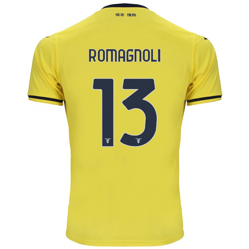 Kandiny Niño Camiseta Alessio Romagnoli #13 Amarillo 2ª Equipación 2024/25 La Camisa Chile