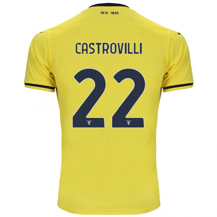 Kandiny Niño Camiseta Gaetano Castrovilli #22 Amarillo 2ª Equipación 2024/25 La Camisa Chile