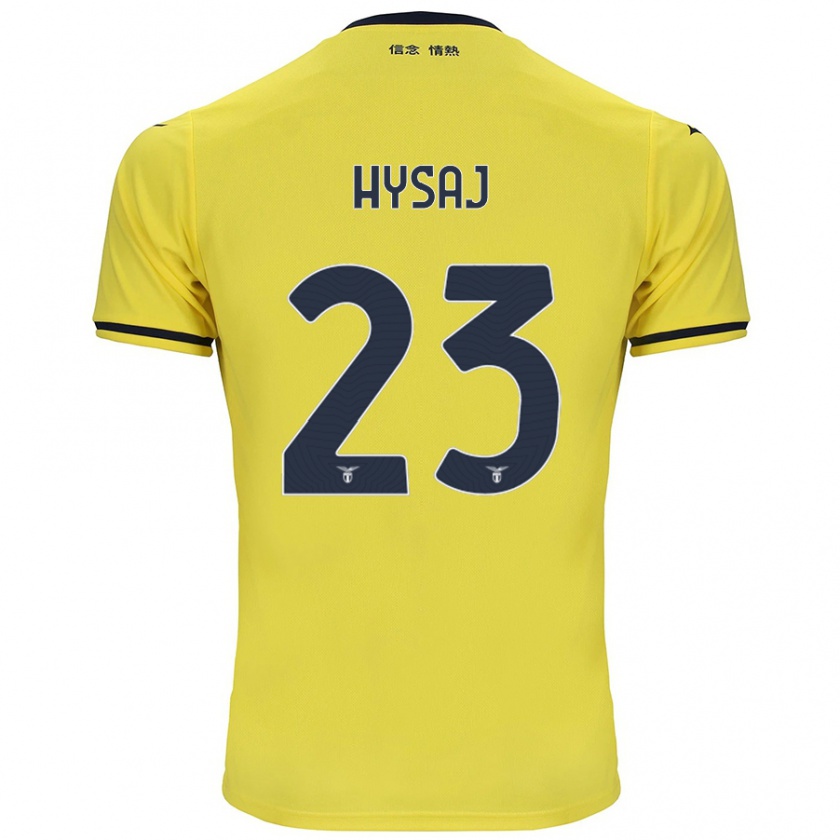 Kandiny Niño Camiseta Elseid Hysaj #23 Amarillo 2ª Equipación 2024/25 La Camisa Chile