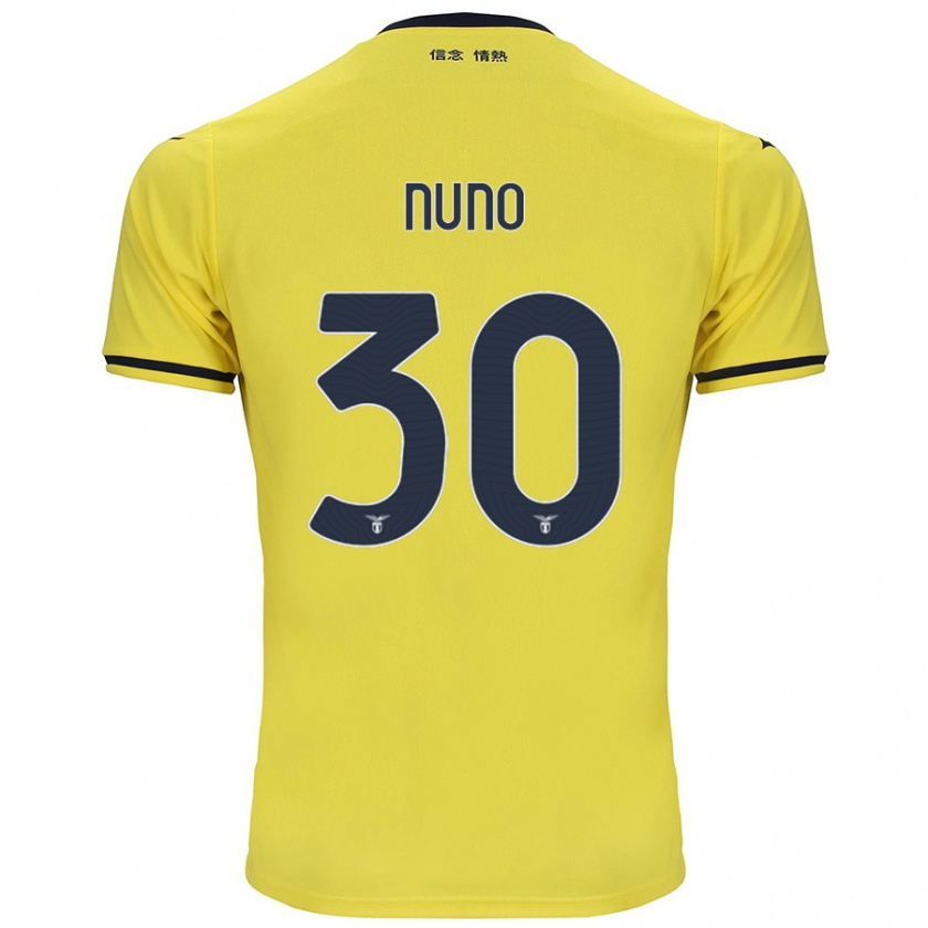 Kandiny Niño Camiseta Nuno Tavares #30 Amarillo 2ª Equipación 2024/25 La Camisa Chile