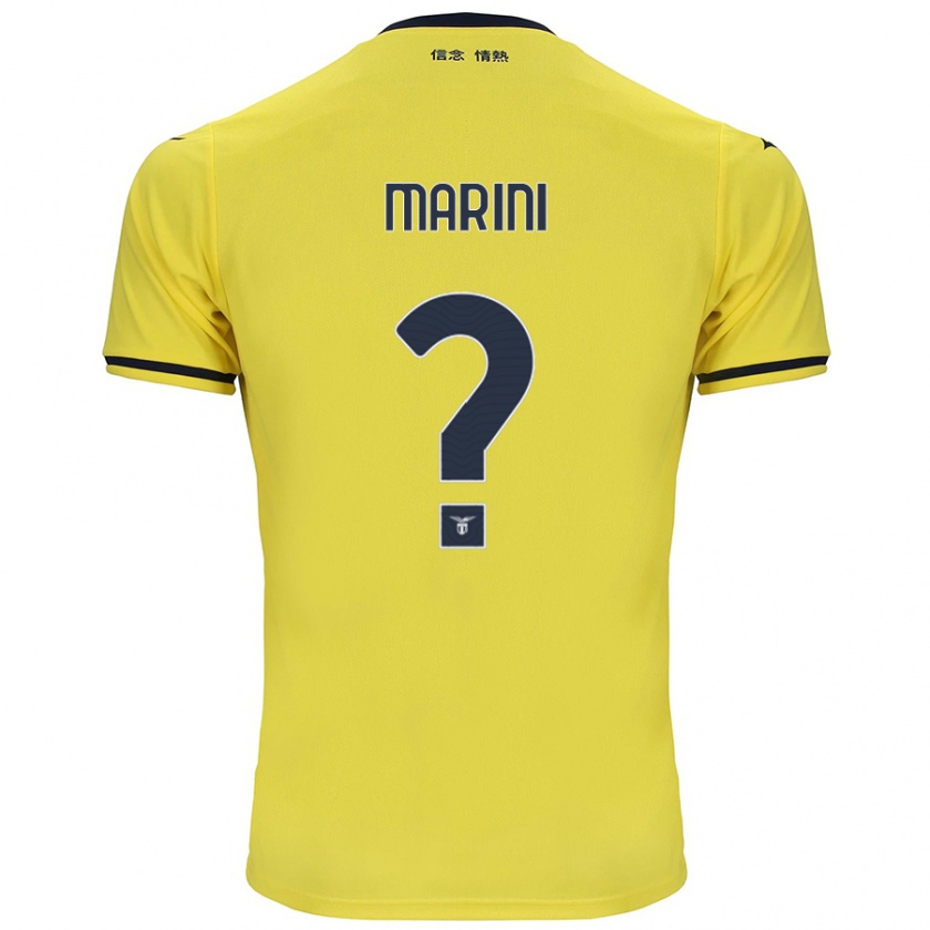 Kandiny Niño Camiseta Matteo Marini #0 Amarillo 2ª Equipación 2024/25 La Camisa Chile