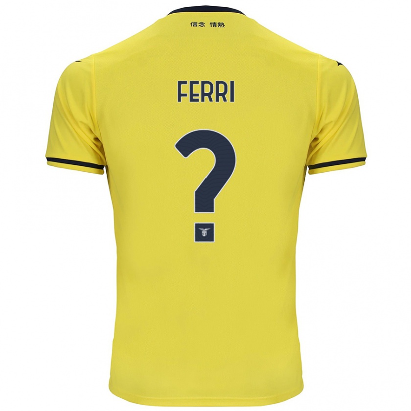 Kandiny Niño Camiseta Mattia Ferri #0 Amarillo 2ª Equipación 2024/25 La Camisa Chile