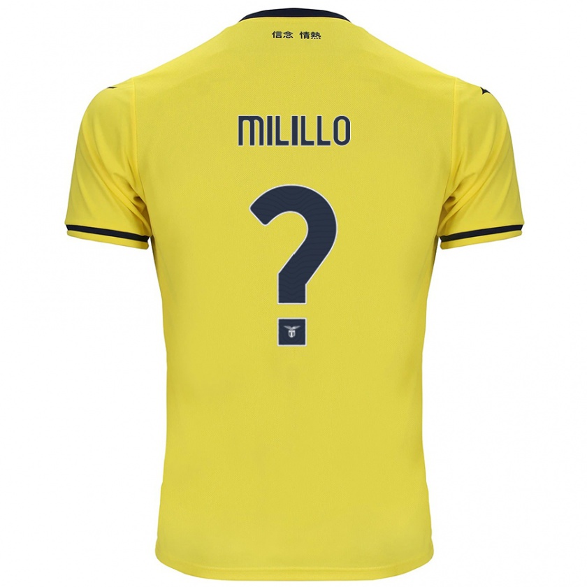 Kandiny Niño Camiseta Flavio Milillo #0 Amarillo 2ª Equipación 2024/25 La Camisa Chile