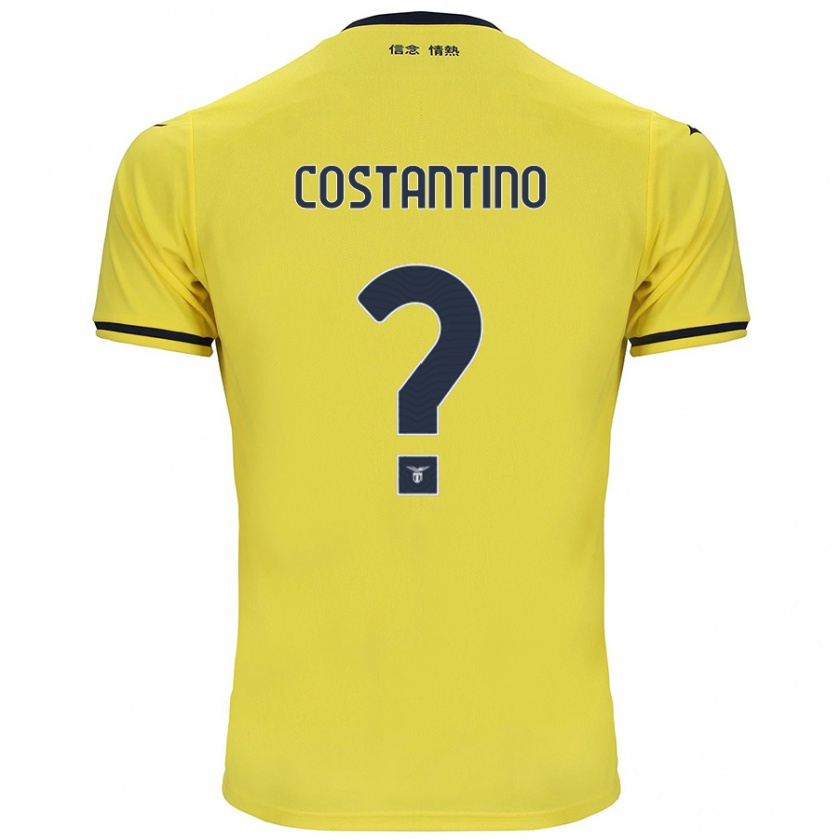 Kandiny Niño Camiseta Davide Costantino #0 Amarillo 2ª Equipación 2024/25 La Camisa Chile