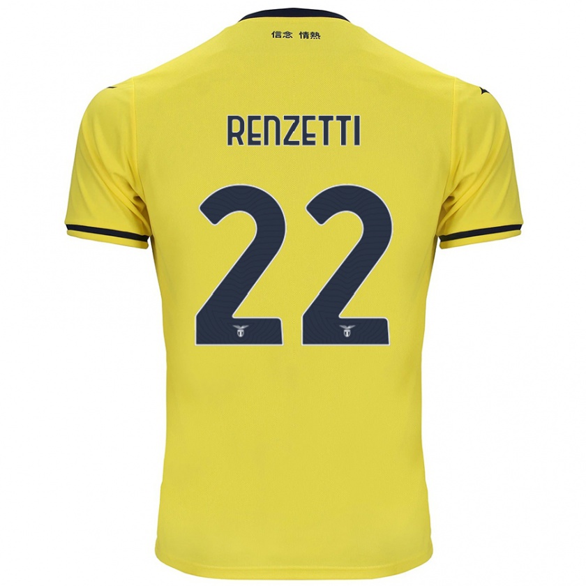 Kandiny Niño Camiseta Davide Renzetti #22 Amarillo 2ª Equipación 2024/25 La Camisa Chile